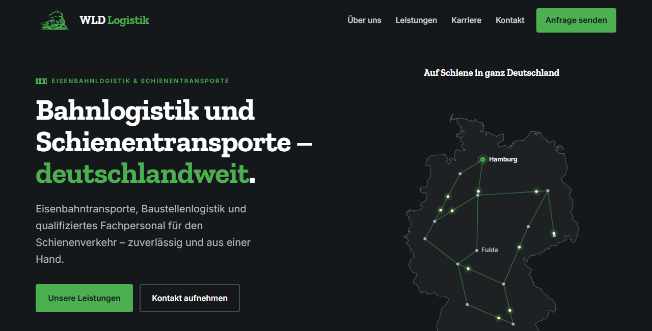 WLD Logistik GmbH website